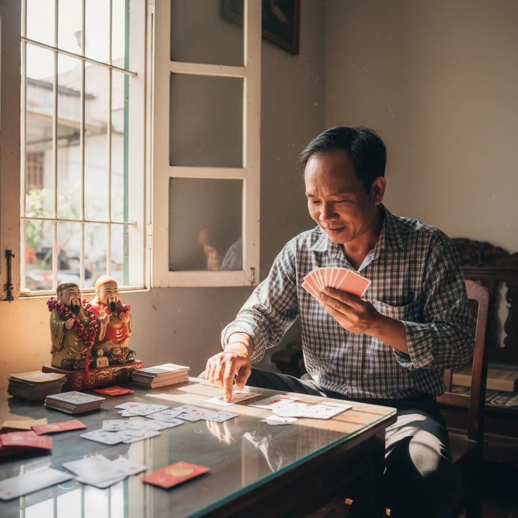 Thực hiện xin số Ông Địa Thần Tài