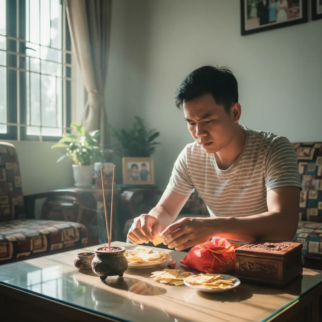 Bước qua lửa xả xui